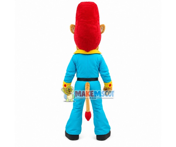 Singing Red-haired Rock Lion Mascot Costume Singing Red-haired Rock Lion Mascot Costume
