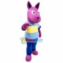 Calm Rose Pink Standing Horse Mascot Costume