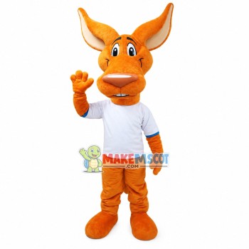 Long-eared The Power Brown Deer Mascot Costume Long-eared The Power Brown Deer Mascot Costume