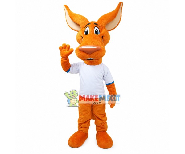 Long-eared The Power Brown Deer Mascot Costume Long-eared The Power Brown Deer Mascot Costume