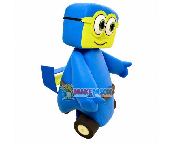 Mirroring System Robot With Wheels Mascot Costume Mirroring System Robot With Wheels Mascot Costume