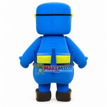 Mirroring System Robot With Wheels Mascot Costume Mirroring System Robot With Wheels Mascot Costume