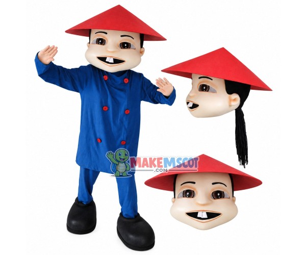 Ancient China Bucktooth Yamen Staff Mascot Costume