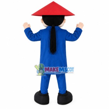 Ancient China Bucktooth Yamen Staff Mascot Costume Ancient China Bucktooth Yamen Staff Mascot Costume
