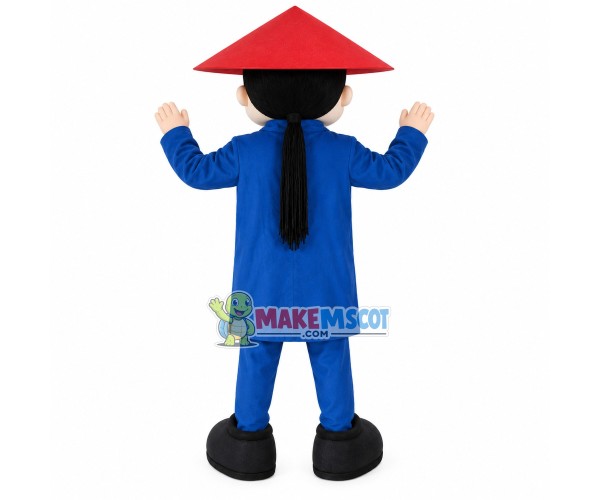 Ancient China Bucktooth Yamen Staff Mascot Costume Ancient China Bucktooth Yamen Staff Mascot Costume