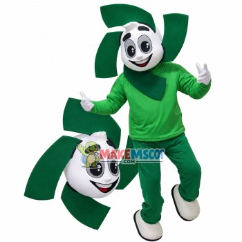 Whole Green The Propeller Doll Mascot Costume Whole Green The Propeller Doll Mascot Costume