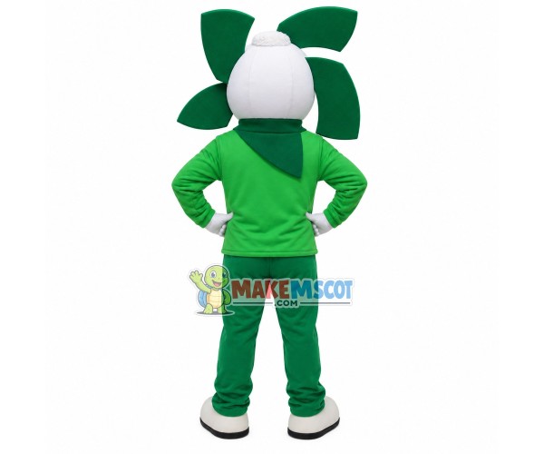 Whole Green The Propeller Doll Mascot Costume Whole Green The Propeller Doll Mascot Costume