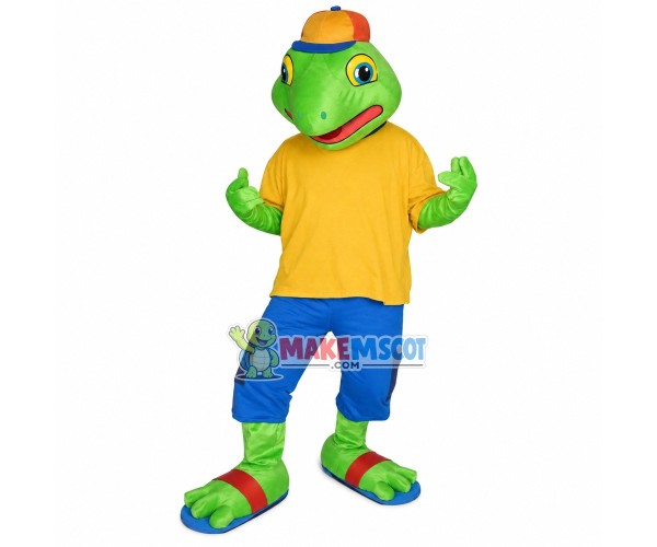 Exercise Frog In Sportswear Mascot Costume Exercise Frog In Sportswear Mascot Costume