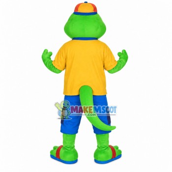 Exercise Frog In Sportswear Mascot Costume