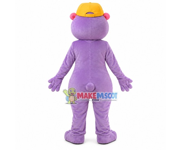 Violet Squirrel On Display Mascot Costume Violet Squirrel On Display Mascot Costume
