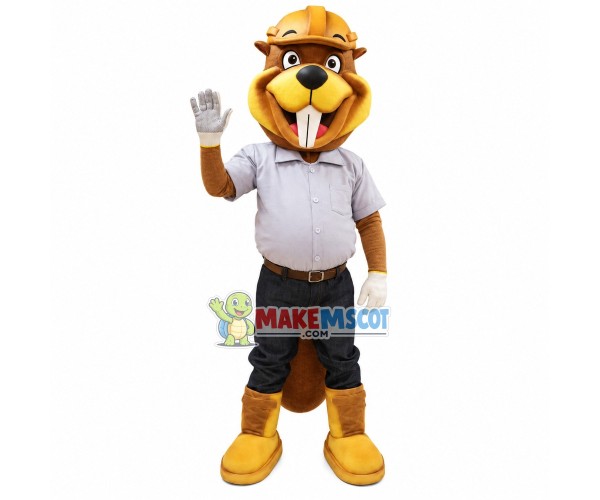 Overwatch Engineer Squirrel With Big Buck Teeth Mascot Costume Overwatch Engineer Squirrel With Big Buck Teeth Mascot Costume