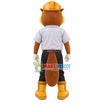 Overwatch Engineer Squirrel With Big Buck Teeth Mascot Costume Overwatch Engineer Squirrel With Big Buck Teeth Mascot Costume