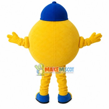 Yellow Plush Round Pie Shaped Doll Mascot Costume Yellow Plush Round Pie Shaped Doll Mascot Costume