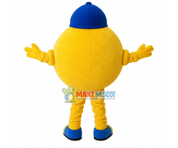 Yellow Plush Round Pie Shaped Doll Mascot Costume Yellow Plush Round Pie Shaped Doll Mascot Costume
