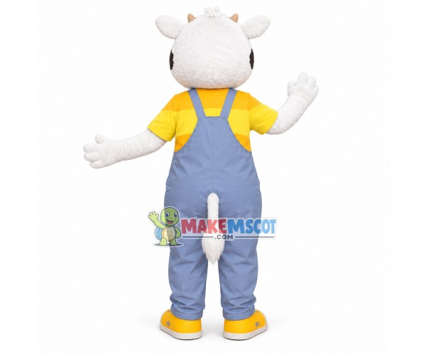 Cute Plush Calf With Small Horns Mascot Costume Cute Plush Calf With Small Horns Mascot Costume