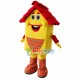 Red Tile House Made of Bricks Mascot Costume