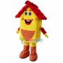 Red Tile House Made of Bricks Mascot Costume
