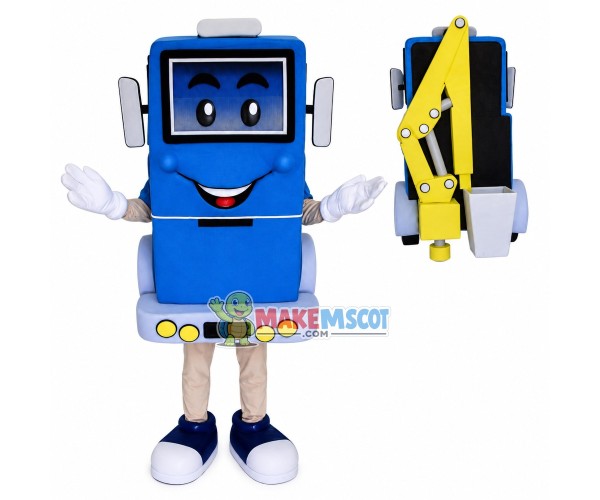 Blue Crane With Telescopic Rod Mascot Costume Blue Crane With Telescopic Rod Mascot Costume