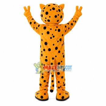 Exciting Yellow Leopard Adult Mascot Costume Exciting Yellow Leopard Adult Mascot Costume