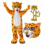 Exciting Yellow Leopard Adult Mascot Costume