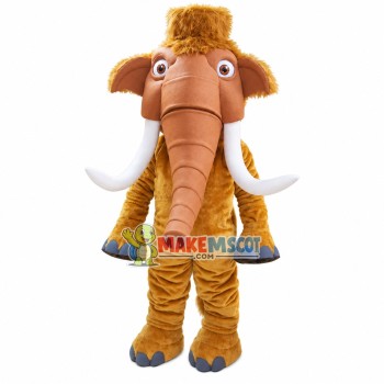 Brown Mammoth With Raised Forelimbs Mascot Costume