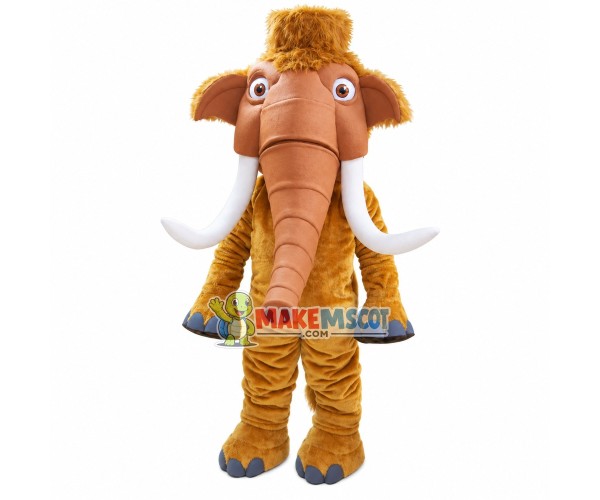 Brown Mammoth With Raised Forelimbs Mascot Costume