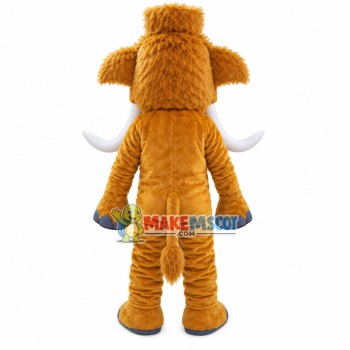 Brown Mammoth With Raised Forelimbs Mascot Costume Brown Mammoth With Raised Forelimbs Mascot Costume