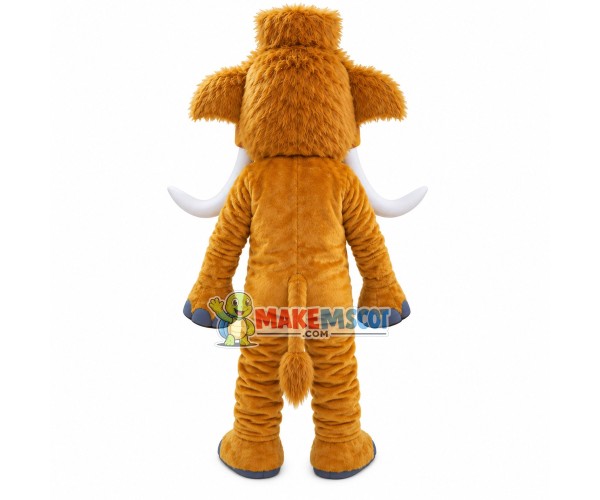 Brown Mammoth With Raised Forelimbs Mascot Costume Brown Mammoth With Raised Forelimbs Mascot Costume