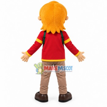 Blond Boy of International Kindergarten Mascot Costume Blond Boy of International Kindergarten Mascot Costume