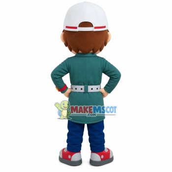 Female Rescue Worker In Military Coat Mascot Costume Female Rescue Worker In Military Coat Mascot Costume