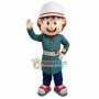 Female Rescue Worker In Military Coat Mascot Costume