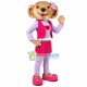 Miss Bear In Pink Professional Suit Mascot Costume