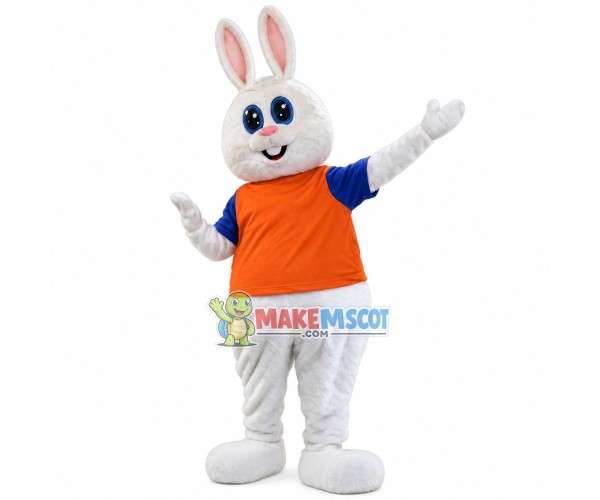Welcome Rabbit Mascot Costume for Fair Welcome Rabbit Mascot Costume for Fair