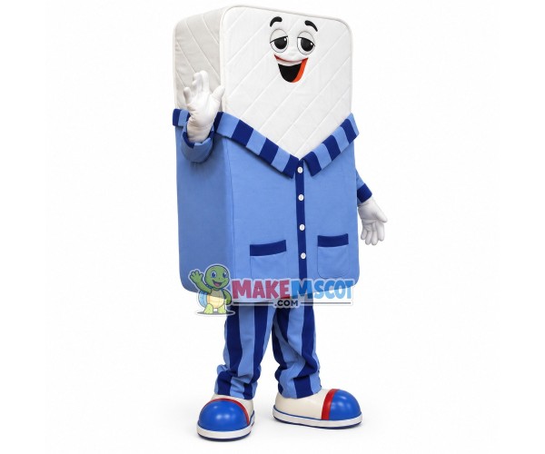 Comfortable Mattress Wrapped In pajama Mascot Costume Comfortable Mattress Wrapped In pajama Mascot Costume