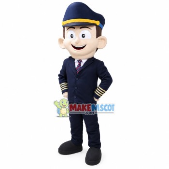 Police Chief In Uniform Mascot Costume Police Chief In Uniform Mascot Costume