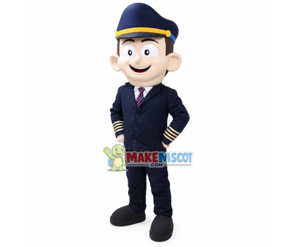 Police Chief In Uniform Mascot Costume Police Chief In Uniform Mascot Costume