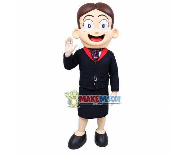 Kind The Short Hair Crew Chief Mascot Costume Kind The Short Hair Crew Chief Mascot Costume