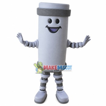 Large-capacity White Vacuum Flask Mascot Costume Large-capacity White Vacuum Flask Mascot Costume