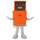 Recyclable Orange Trash Can Mascot Costume Recyclable Orange Trash Can Mascot Costume