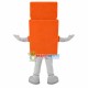 Recyclable Orange Trash Can Mascot Costume Recyclable Orange Trash Can Mascot Costume