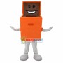 Recyclable Orange Trash Can Mascot Costume