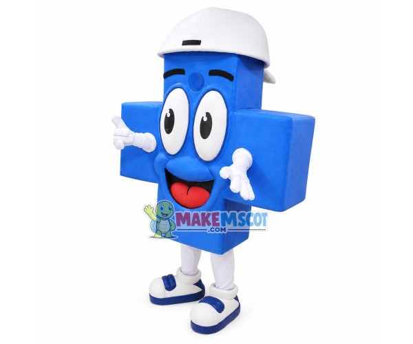 Cartoon Blue Cross Doll Mascot Costume