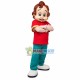 Foreign Boy With Natural Curly Hair Mascot Costume Foreign Boy With Natural Curly Hair Mascot Costume