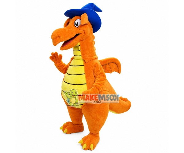 Giant Flying Dragon With Blue Magic Hat Mascot Costume Giant Flying Dragon With Blue Magic Hat Mascot Costume