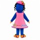 Lady Bird In Pink Flared Dress Mascot Costume Lady Bird In Pink Flared Dress Mascot Costume