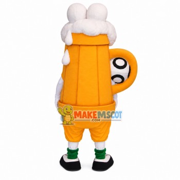 Overflowing Wooden Beer Mug Mascot Costume Overflowing Wooden Beer Mug Mascot Costume