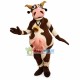 Farm Milk Cow Wearing Bell Mascot Costume Farm Milk Cow Wearing Bell Mascot Costume