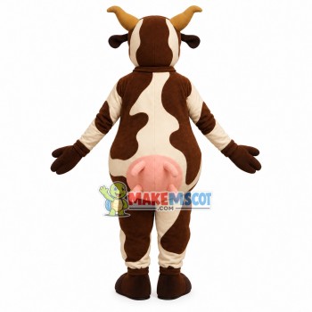 Farm Milk Cow Wearing Bell Mascot Costume Farm Milk Cow Wearing Bell Mascot Costume