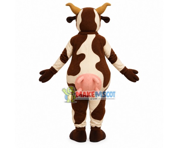 Farm Milk Cow Wearing Bell Mascot Costume Farm Milk Cow Wearing Bell Mascot Costume