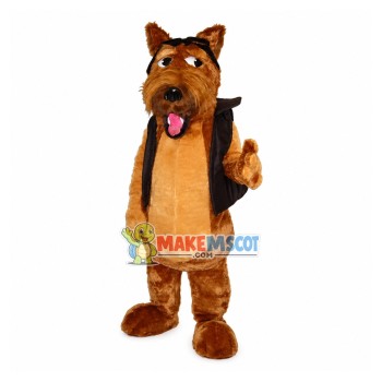 Old Hound In Vest Coat Mascot Costume
